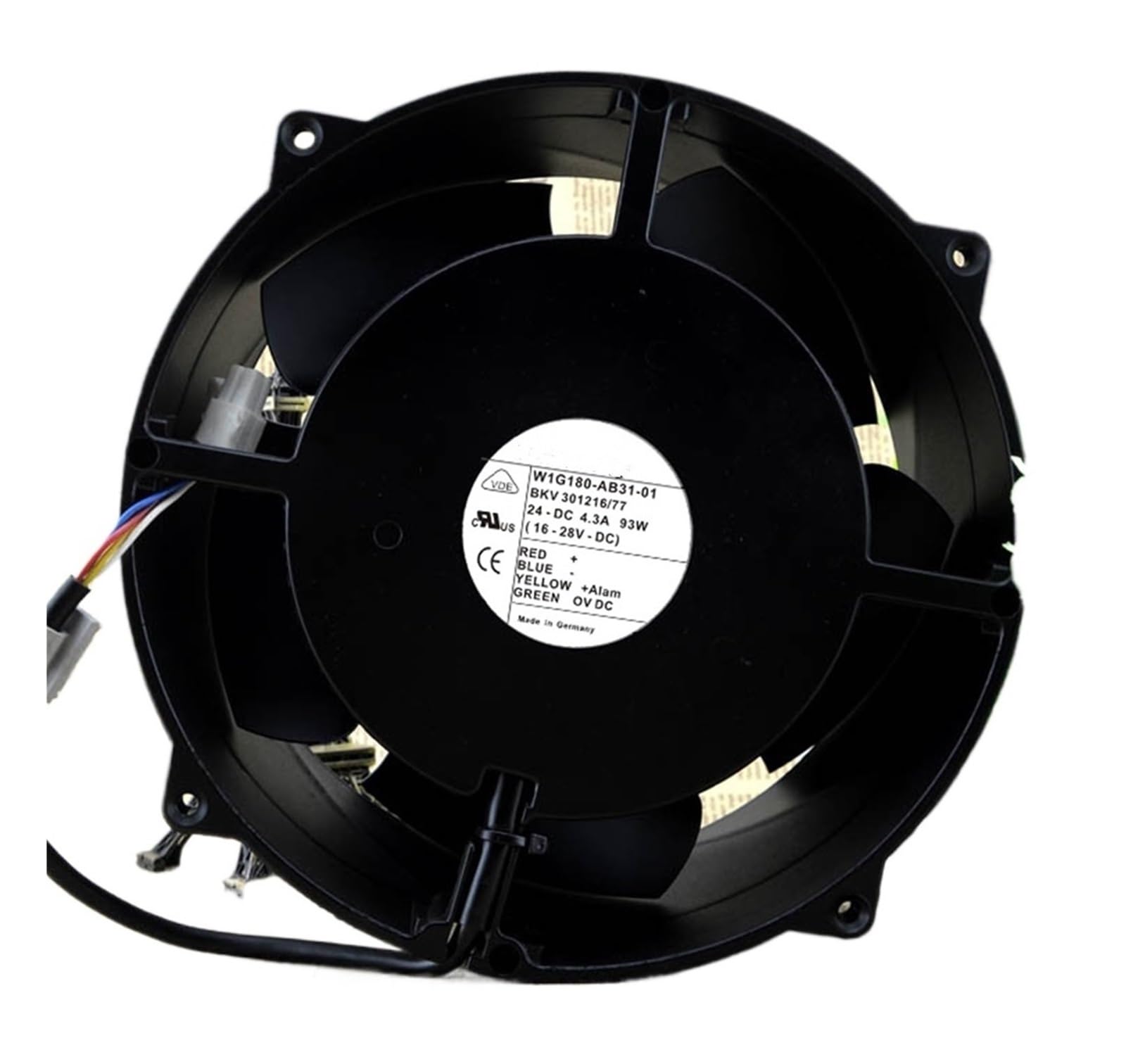 Lzikkgki One Color W1g180-Ab31-01 24V Dc 4.3A 93W 529.7Cfm 68Dba Cooling Fan