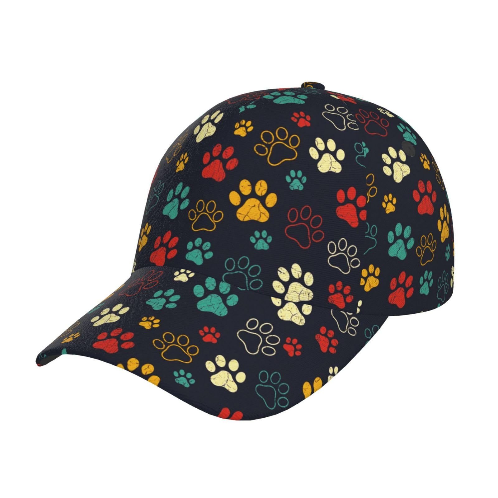 Rosihode Unisex Paw-C4 Dog Paw Print Baseball Cap Workout Hats With Adjustable Strap For Men & Women Dad Hat Snapback Hat, One Size