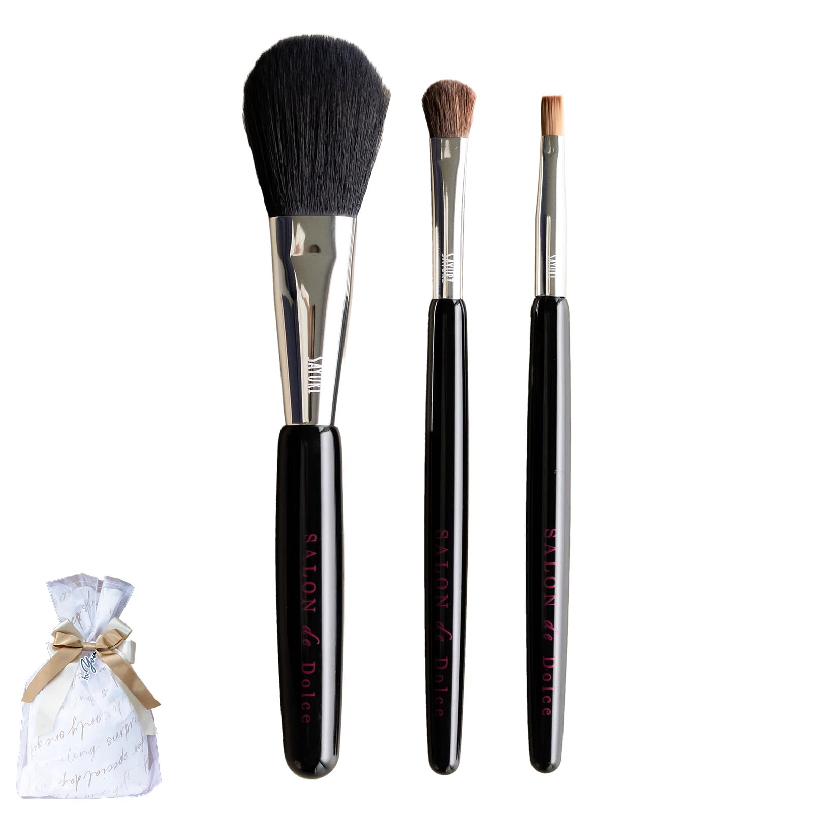 Kumano Brush, Face, Shadow, Lip, Basic Makeup Brush, Set of 3, [Personalize/Wrapping/Message Card Support] [THE WOW] Face Brush, Lip Brush, Eye Shadow Brush, 3-piece Set, Makeup Brush, Birthday : Beau