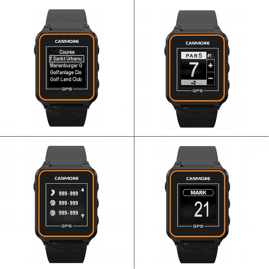 CANMORE TW356 GPS Golf-Uhr (orange)