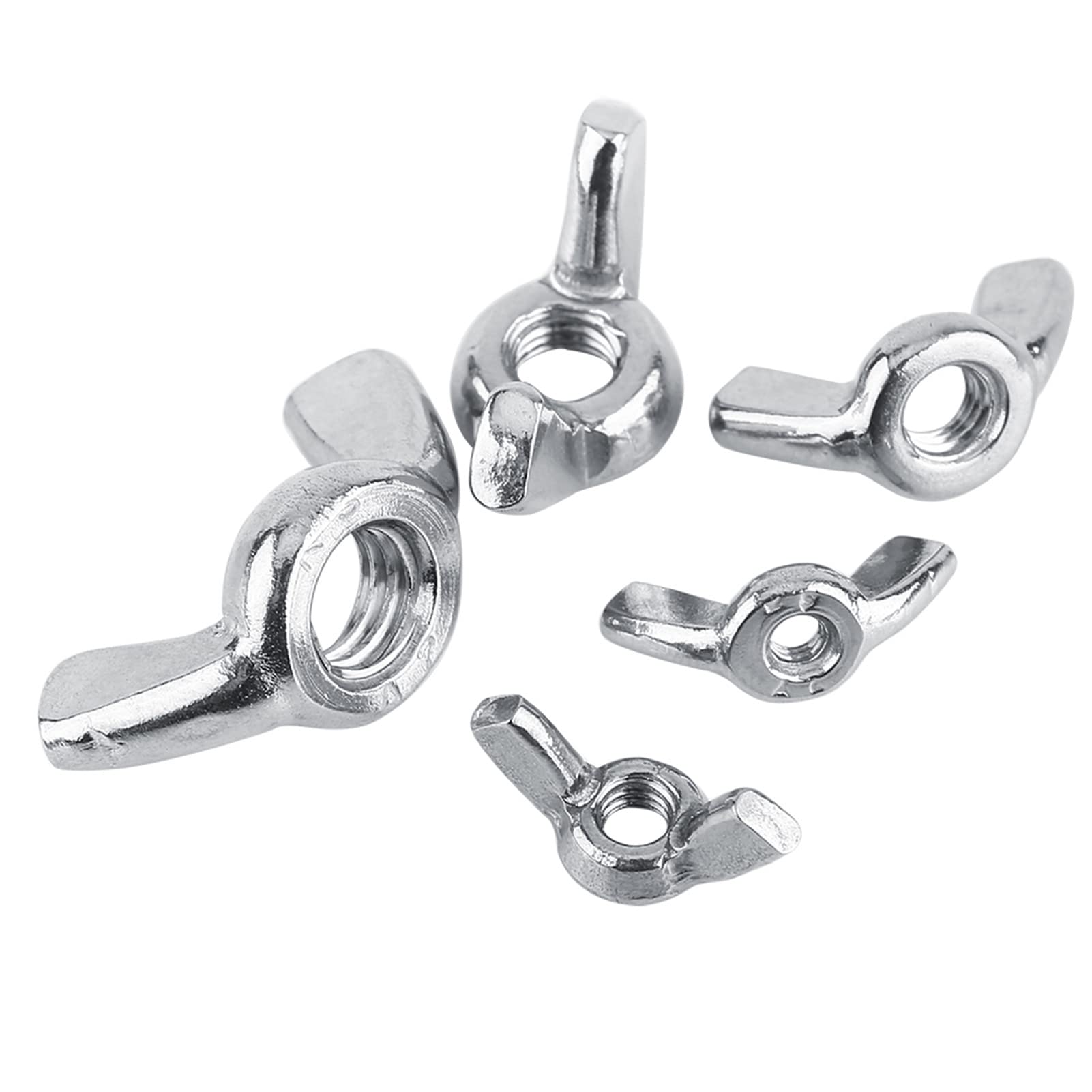 Flügelmuttern, Schmetterlingsflügelmutter, 10 Stück 1/4"-20 5/16"-18 304 Edelstahl-Befestigungsteile Schmetterlingsmutter glatte Oberfläche for Reparaturinstallation, Bauwesen, Fertigung, Ingenieurwes