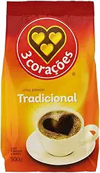 3 Corações Café Torrado E Moído Tradicional Pacote 500G