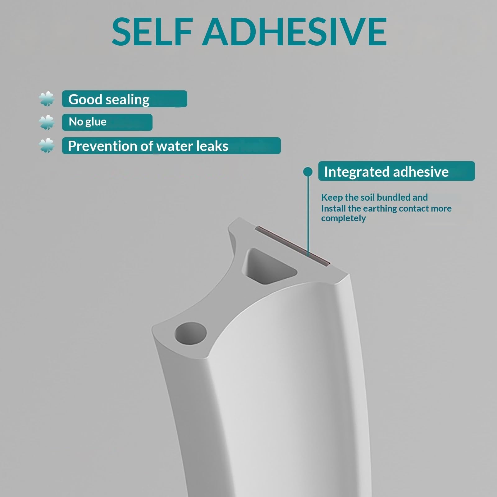 Joint de paroi de douche autocollant en silicone pour receveur de douche 60-400 cm pour sceller les douches, baignoires - Imperméable, résistant à la moisissure et facile à installer (noir