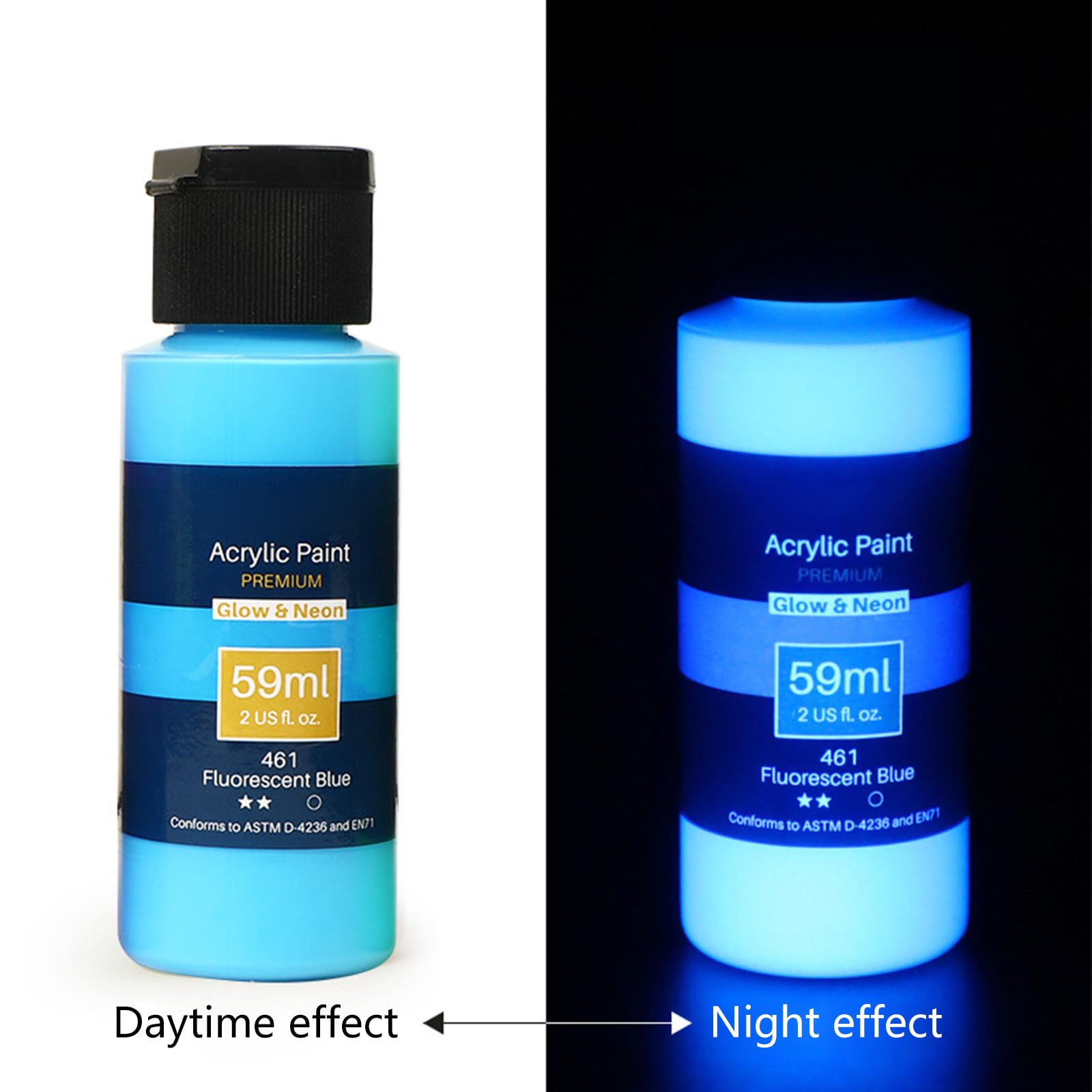 Pintura acrílica de color fluorescente, pigmentos ricos en agua para dibujar sobre madera, tela, lienzo, pintura acrílica