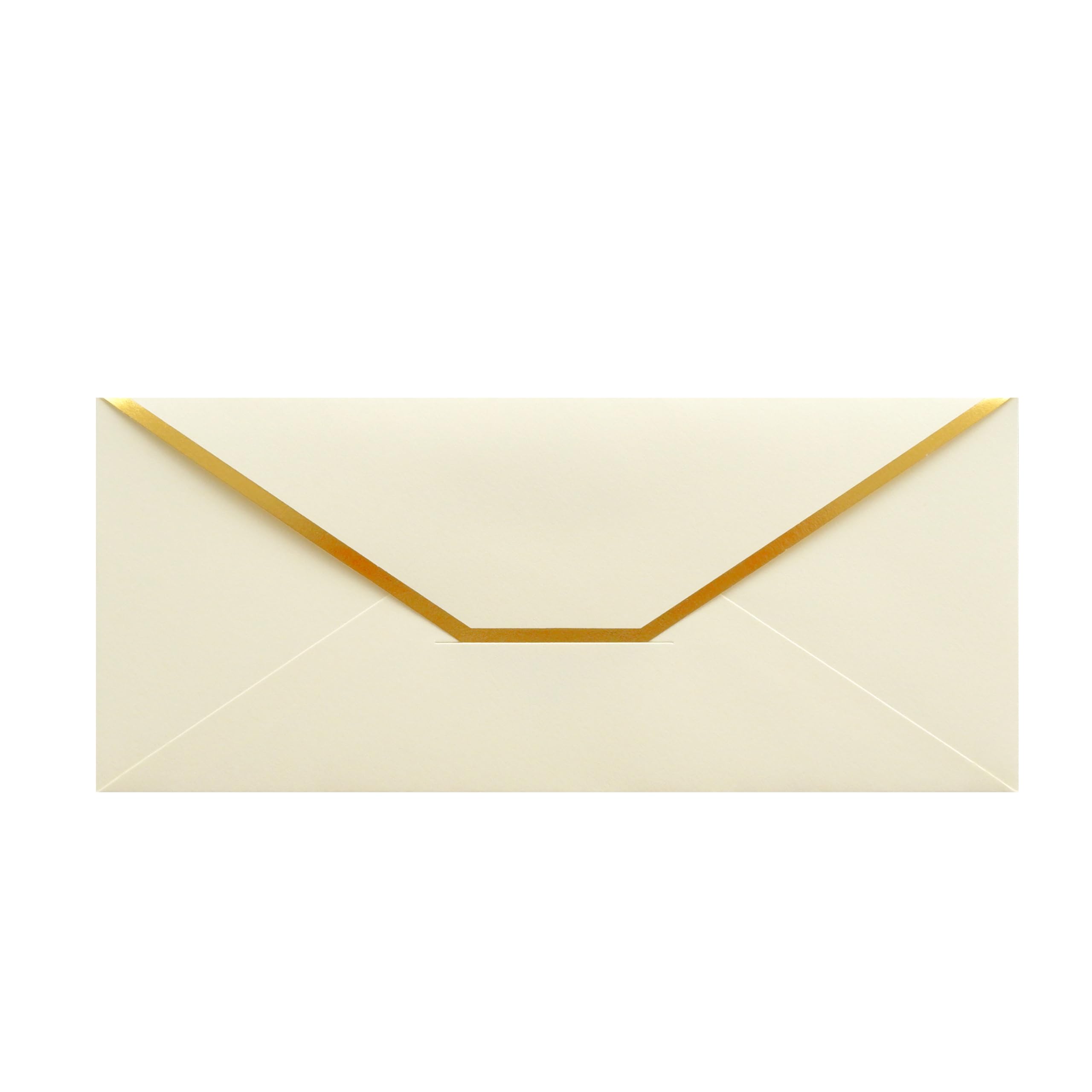 Money Envelopes – V-Flap Foil Border Luxury Gifting Money Envelopes (3" x 7") – Perfect for Weddings, Invitations, Baby Showers, Photos, Graduations,