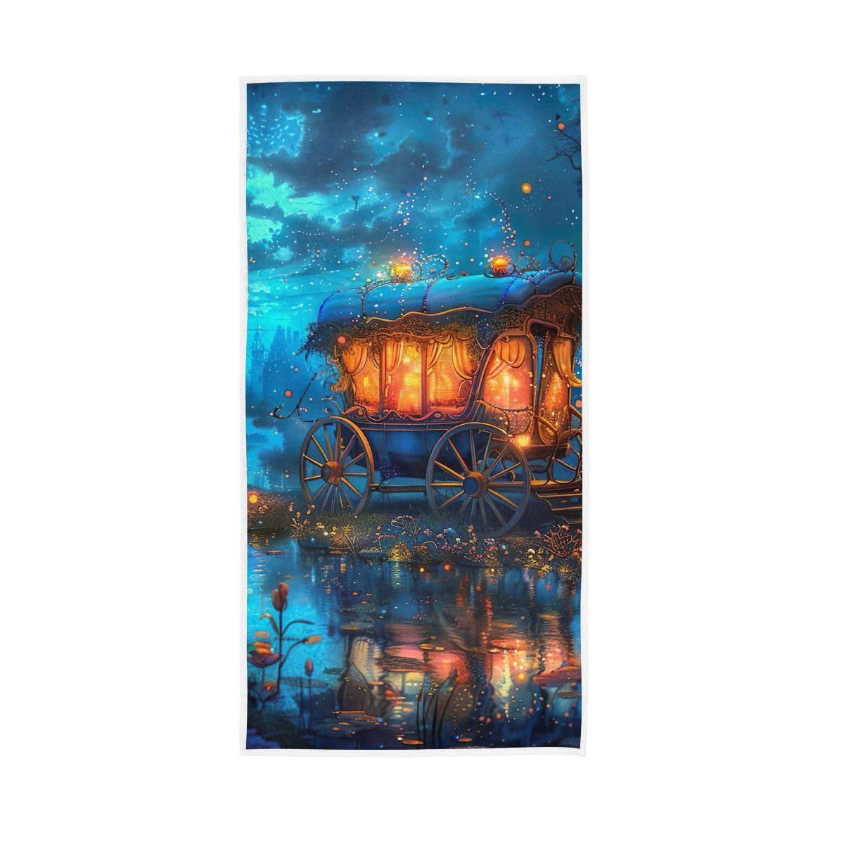 LSRCPD MagicalCar Decorative Hand Towels for Bathroom, Hand Towel for Bathroom, Travel, Camp, Hotel, Spa 15 x 30 Inches