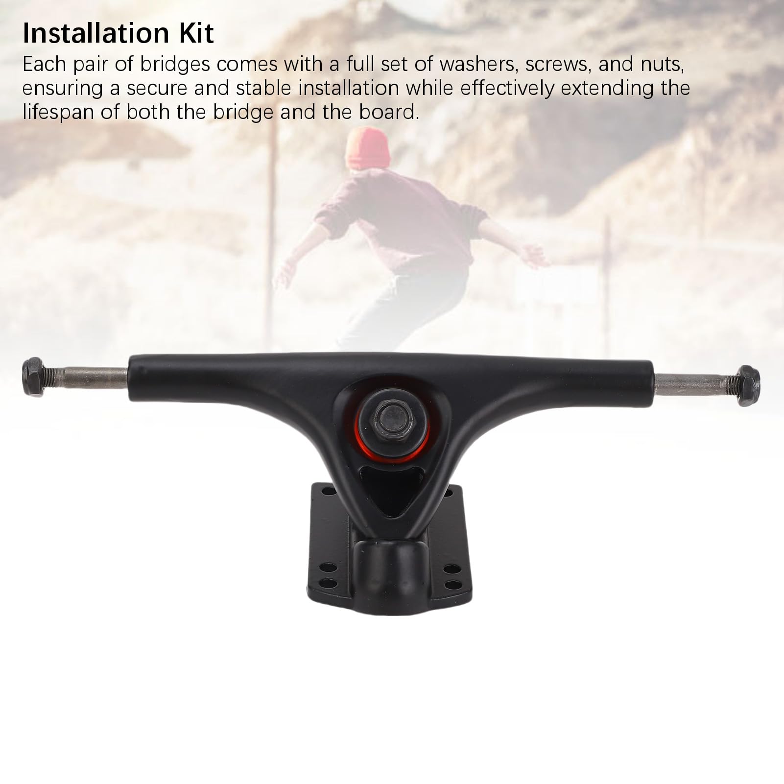1 paire de camions de skateboard en alliage d'aluminium robuste de 7 pouces, pont de danse Longboard pour planches de Freestyle Cruiser professionnelles, stabilité et contrô