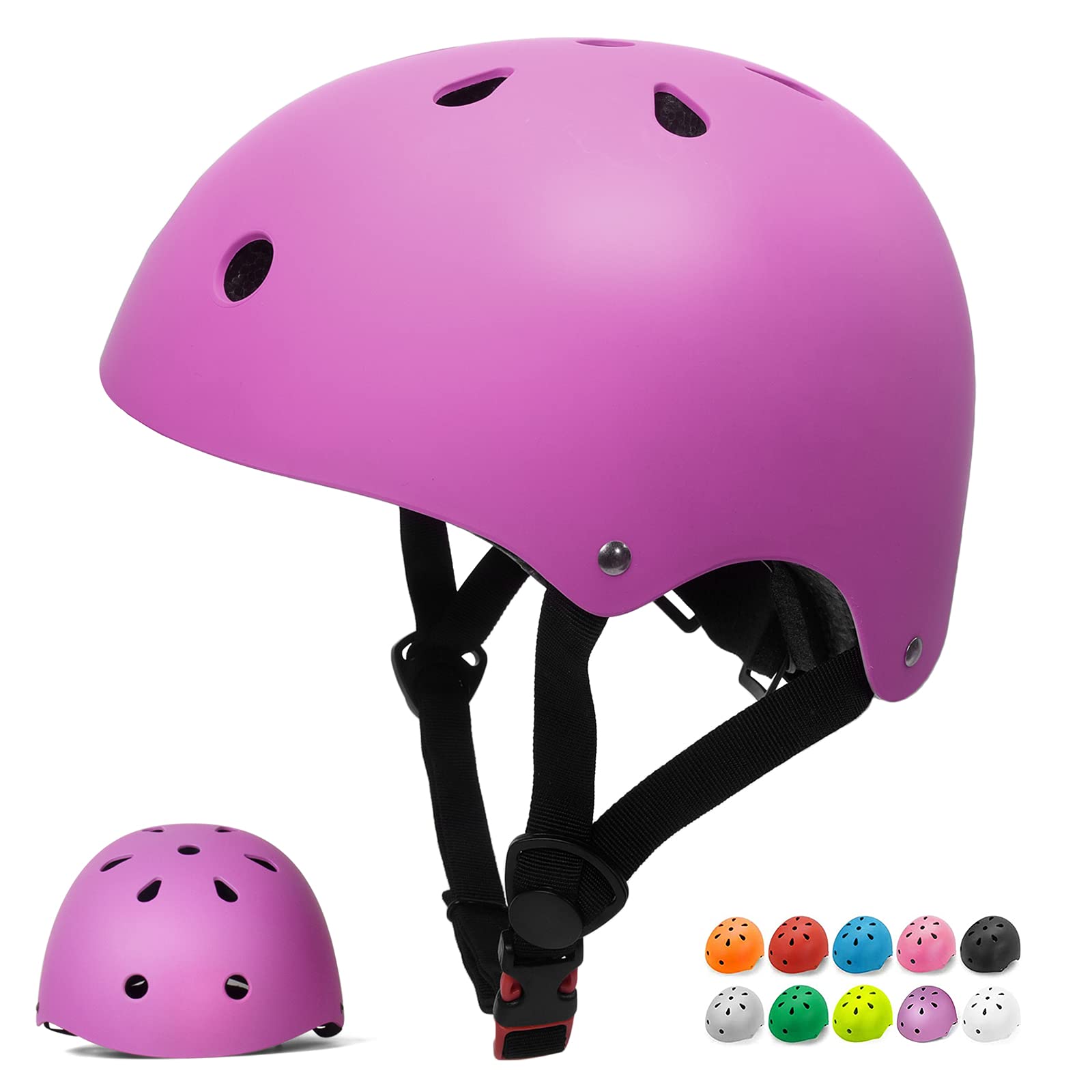 Glaf Casco de bicicleta para niños de 2 a 8 años, multideporte, ajustable, ligero, 4 tamaños para niños pequeños