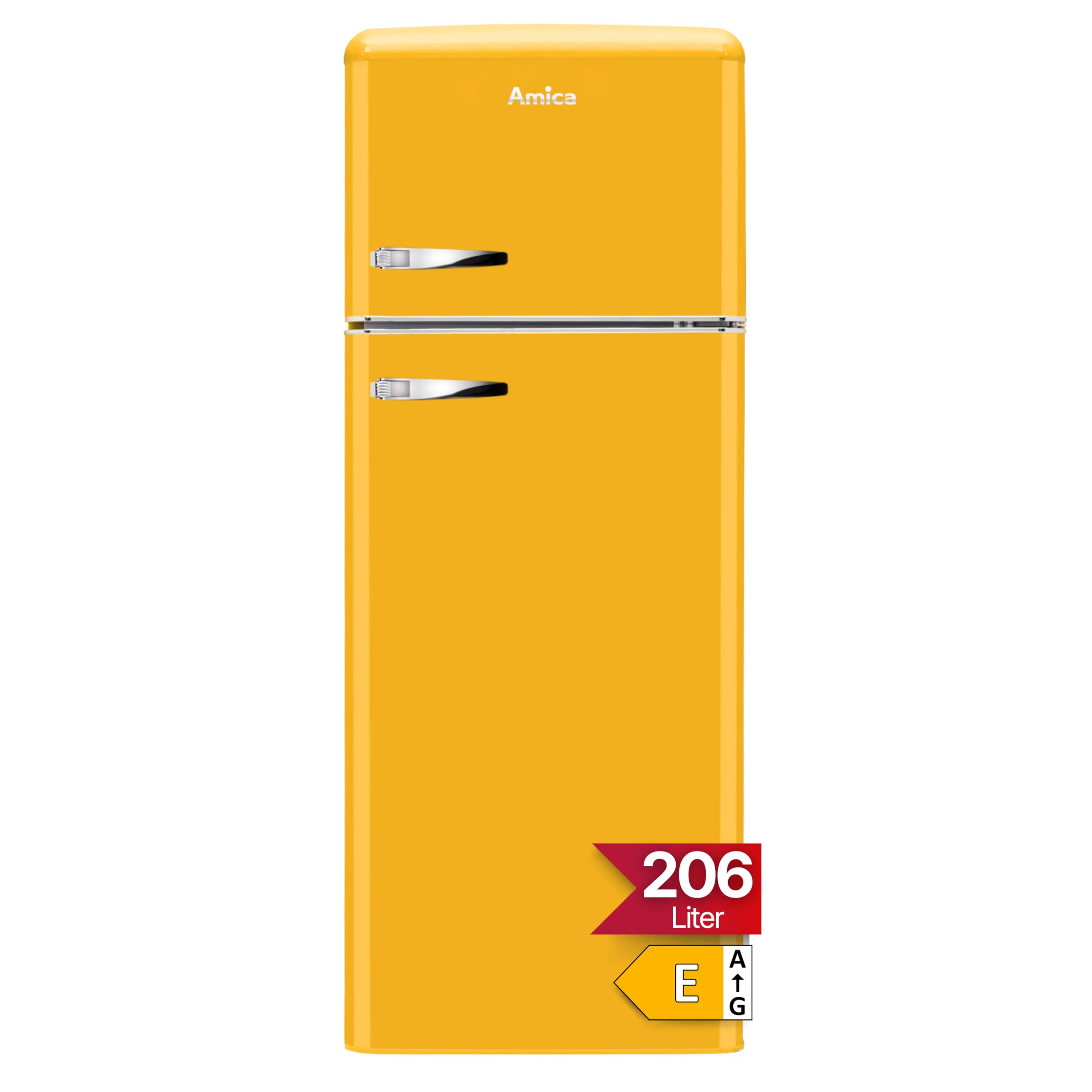 Amica KGC 15633 Y Libera installazione 208L A++ Giallo frigorifero con congelatore