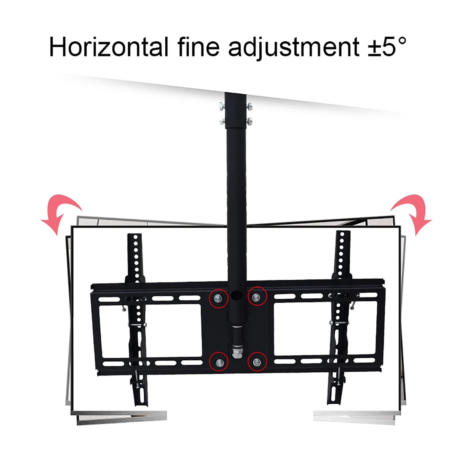 Supporto da parete per TV, da 0 a 15°, ribaltabile, supporta fino a 69,9 kg, supporto telescopico inclinabile e girevole per TV a schermo piatto da 50-65 pollici