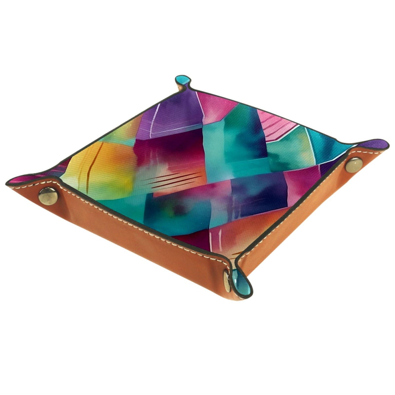 VAPOKF Grid Texture Portable Folding Dice Rolling Tray, Microfiber Leather Dice Holder for Dice Games Like RPG, DND and Other Table Games