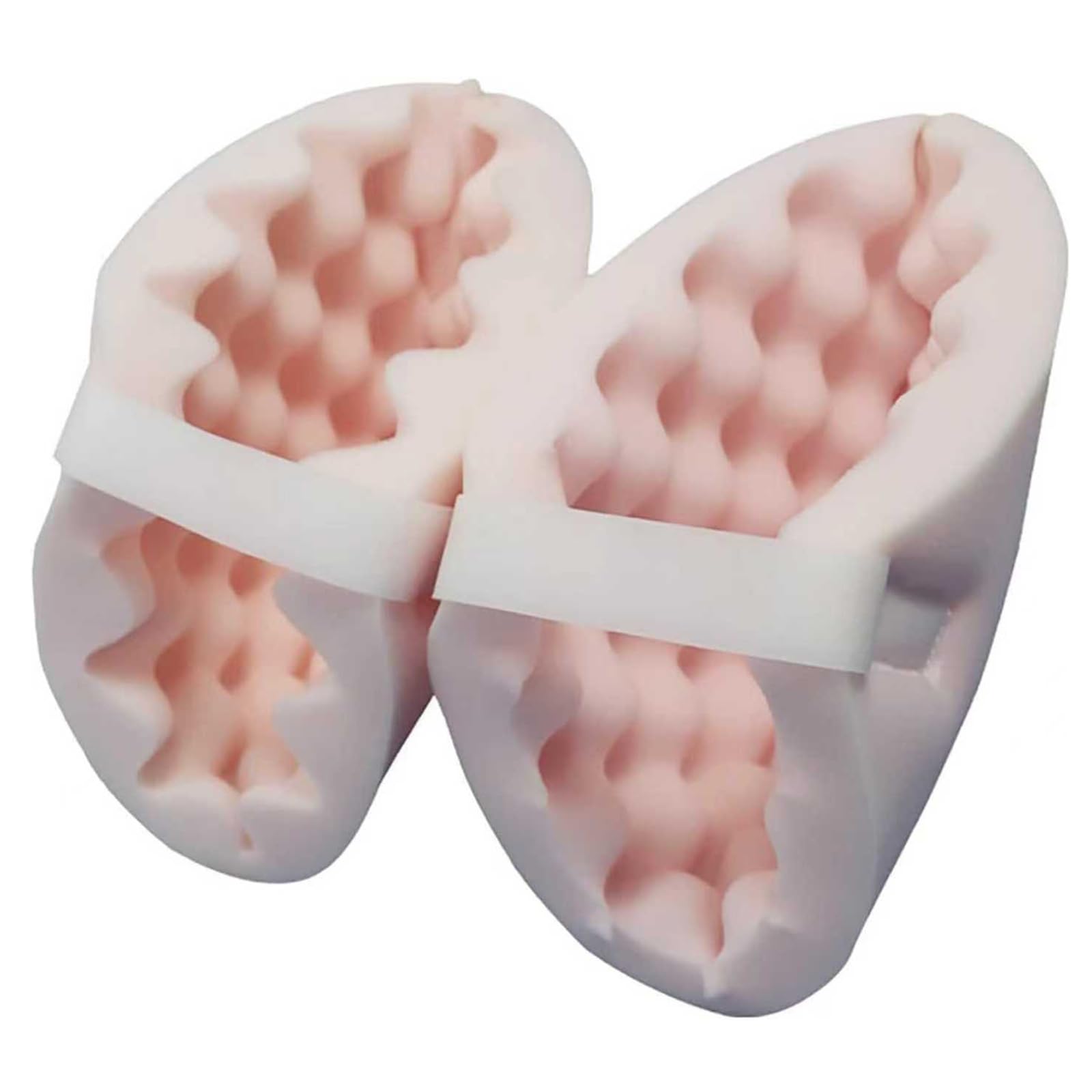 Almohadillas Para Talones, Almohadillas Antiúlceras Para Pies, 1 Par De Almohadillas Protectoras Para Talones, Diseño En Forma De Cáscara De Huevo, Esponja Altamente Elástica, Cómodas Y Transpirables