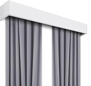 Extra Long Aluminum Curtain Pelmet Box - Heavy Duty Cornice Board with T...