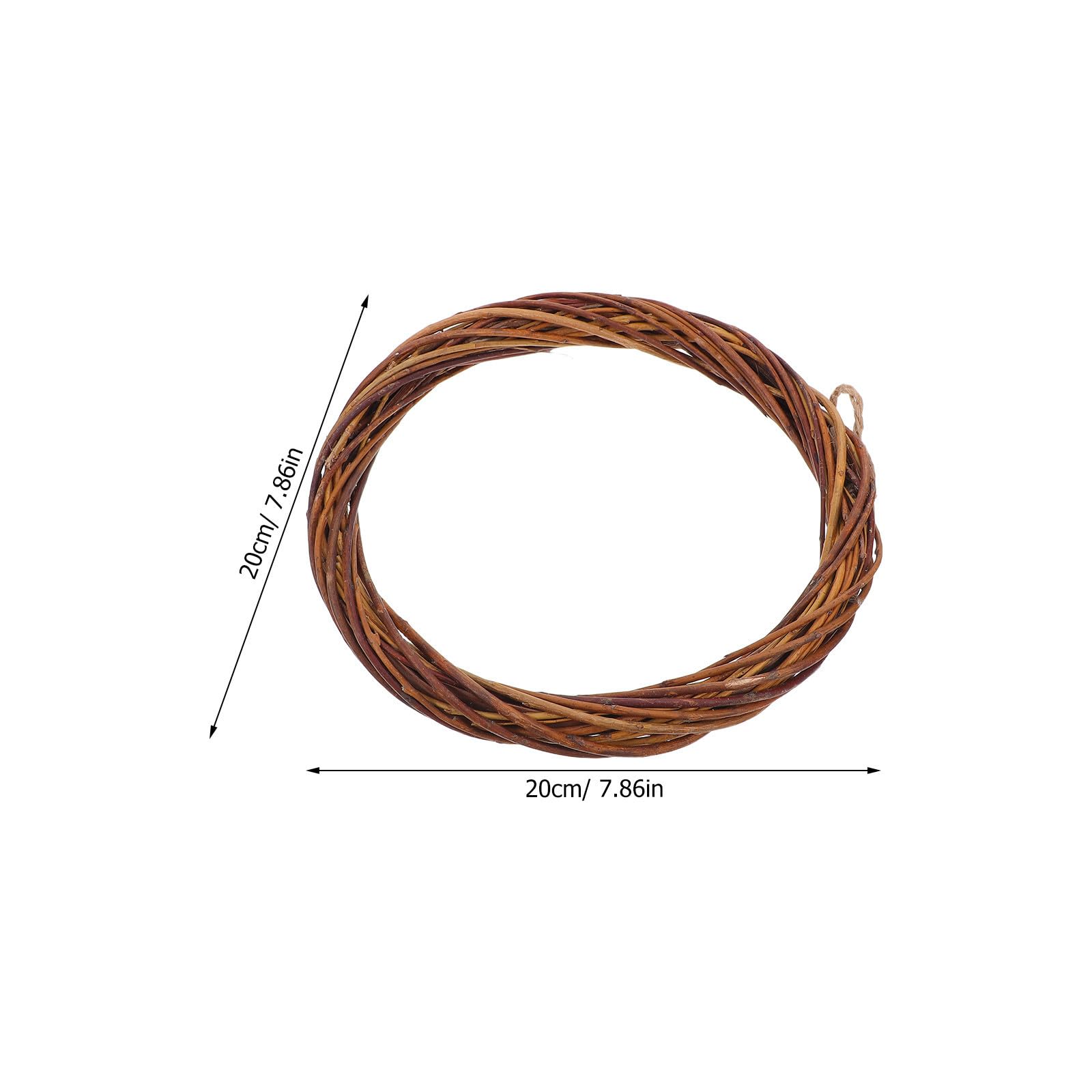 Toyvian 15 Stück Selbstgemacht Rebenkranz 20cm Rattan Rund Handgewebt