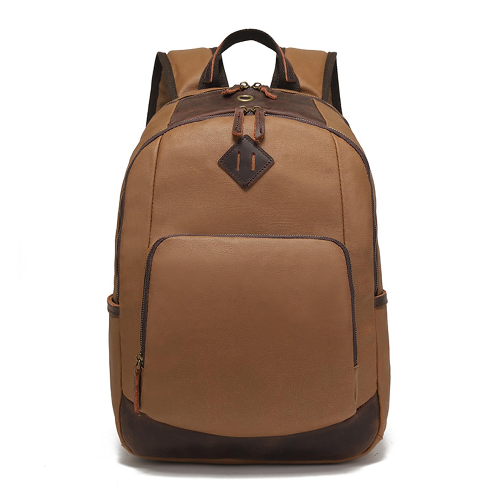 Herren Schultasche Canvas Rucksack Freizeitpacks Reise Reisegepäck Für Männer Frauen Laptop Rucksack Vintage Multipocket College Tasche Outdoor Wandercamping Brown