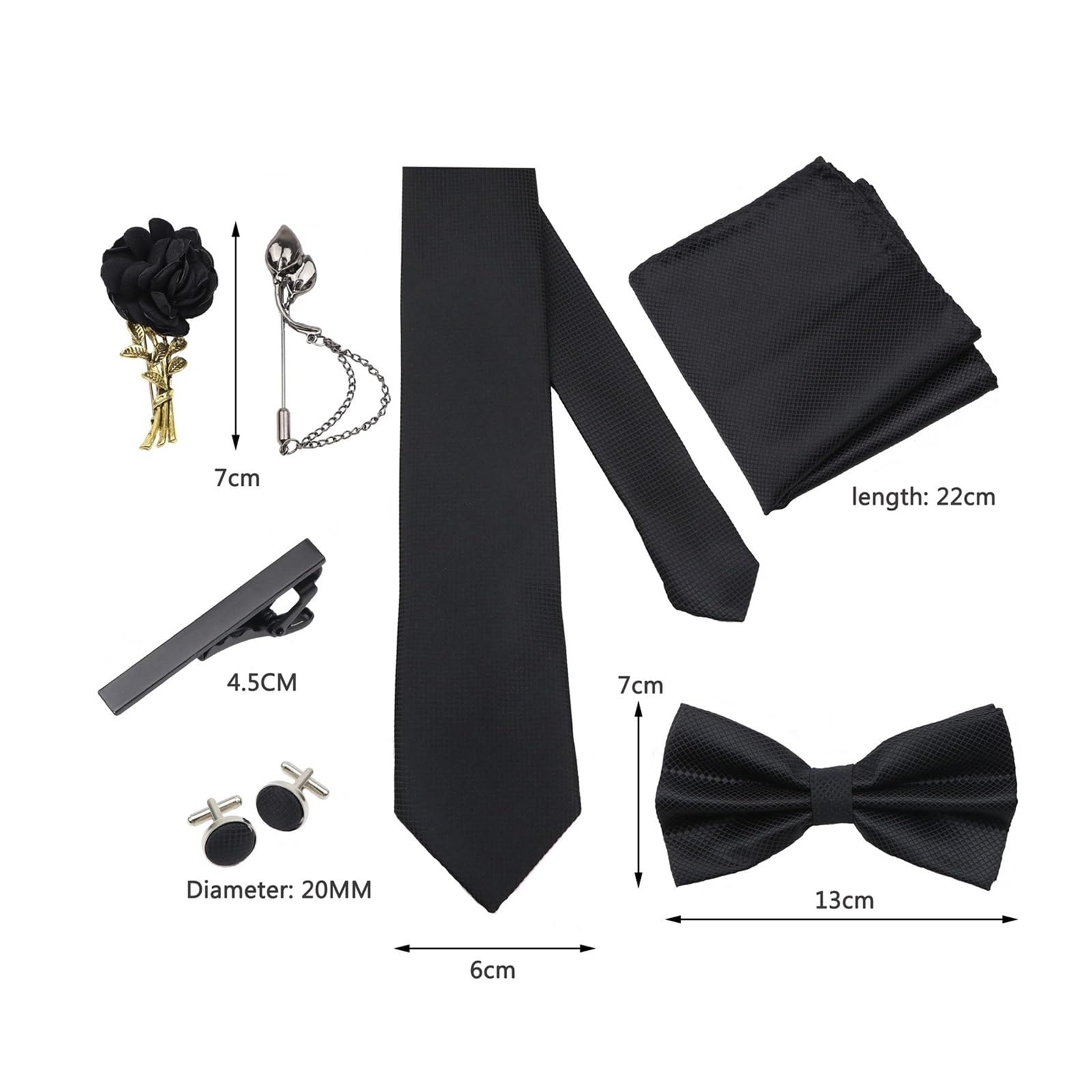 Gemelos de corbata tejidos jacquar del poliéster conjunto la pajarita los hombres color sólido Para Fiestas De Empresa Y Bodas