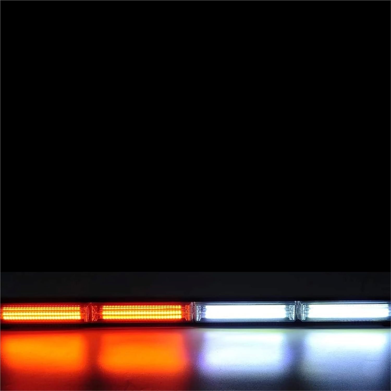 Car Police Strobe Light Bar 12-24V Led Automotive Warning Lamp Emergency Beacon Roof Top Grill Flashing Light(40Inch 101CM,Amber)