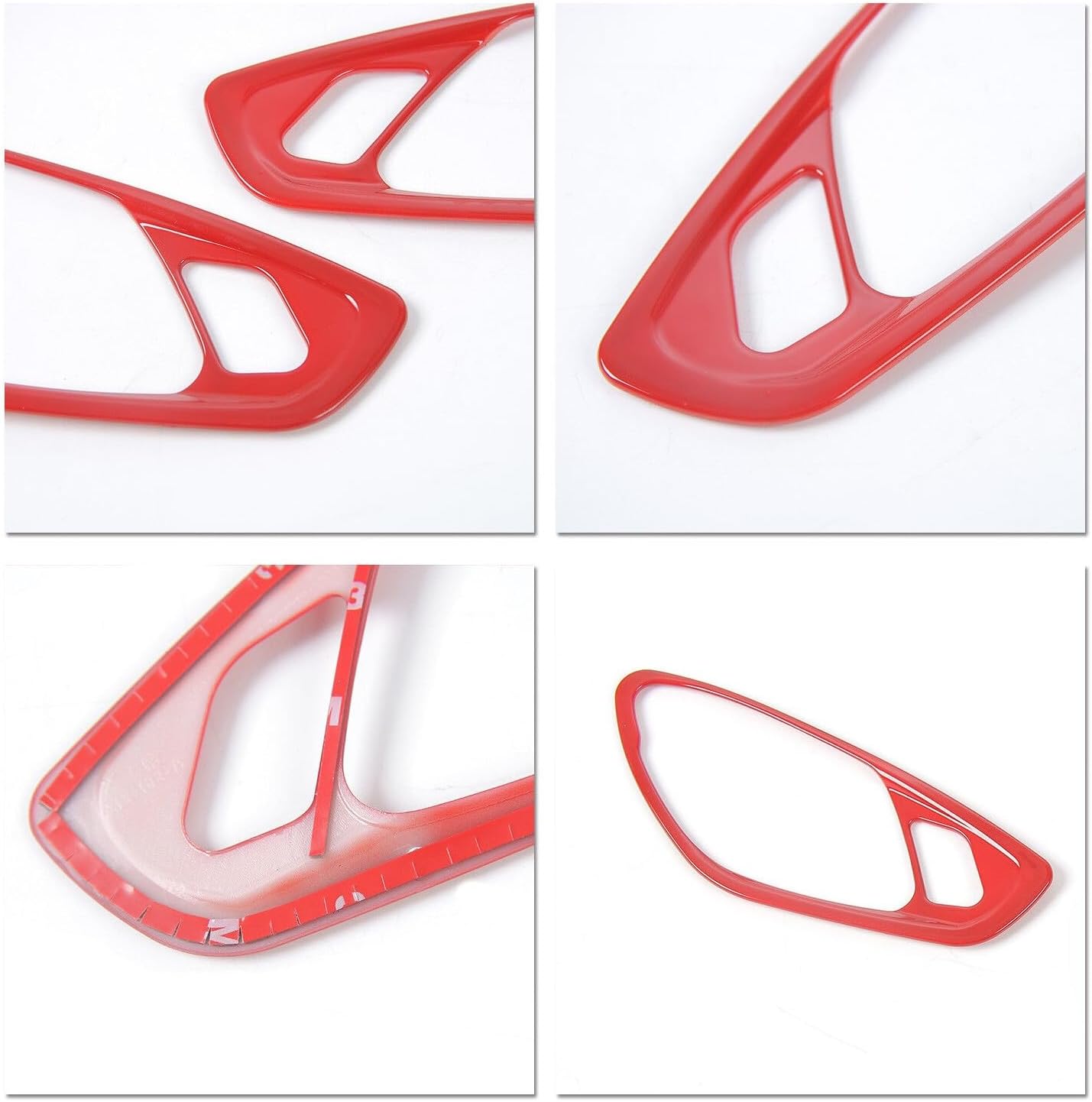ABS Red Inner Door Handle Cover Trim Frame 6th Gen 2pc/Set Left Right Interior HuaMao20190355