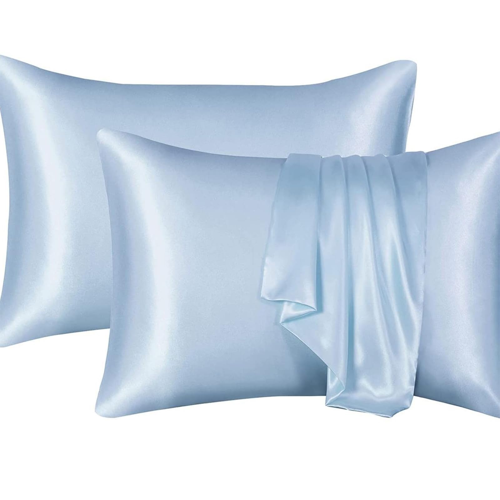 Kalttoy 2Pack Silk Like Pillowcase Set Optional Color 50x66cm for Enhanced Hair and with Easy Closure Pillow Sleeves Silk Like Pillowcase