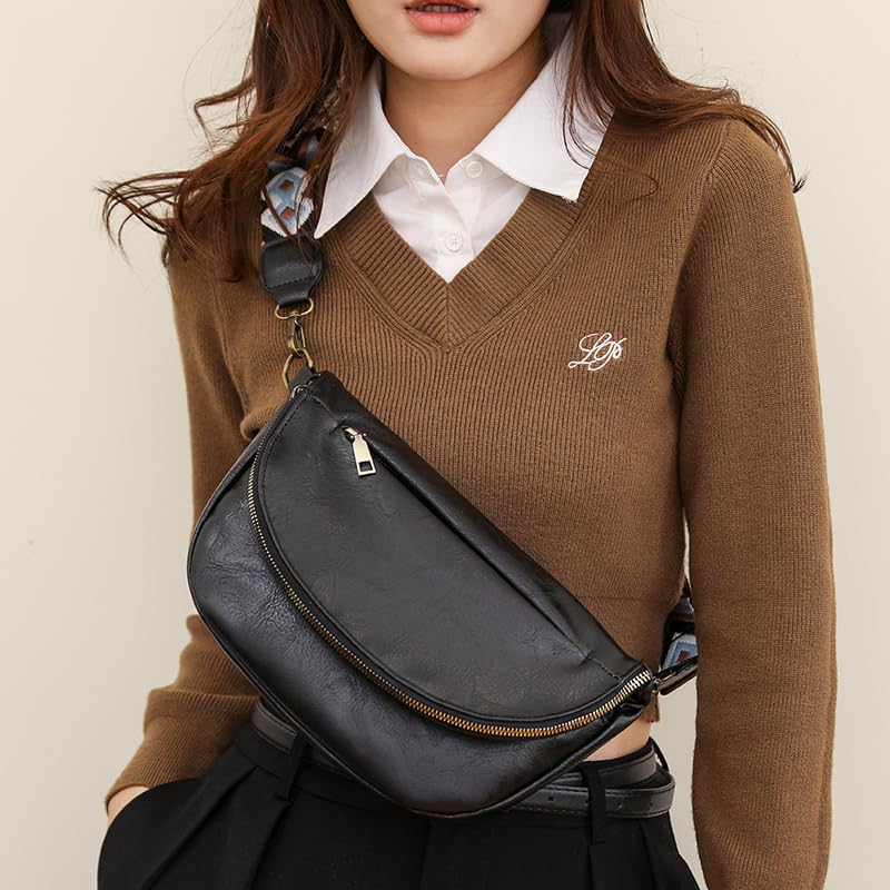 Image of Crossbody Bags For Women Trendy, Vegan Leather Hobo Handbag Shoulder Purse For Ladies with Adjustable Strap