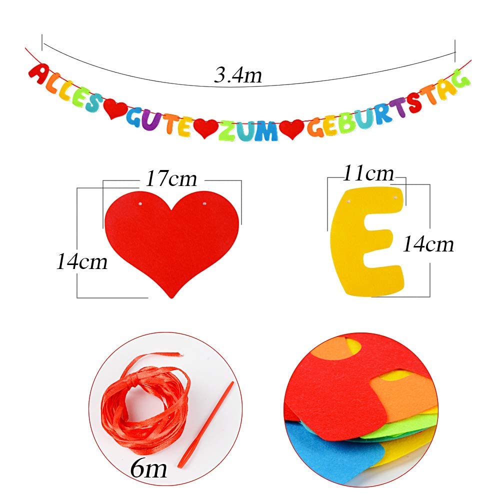 Geburtstags-Deko Mit Zahlen – 6 Banner, Je 2,1 M, Mit Glitzer, Für Geburtstagspartys