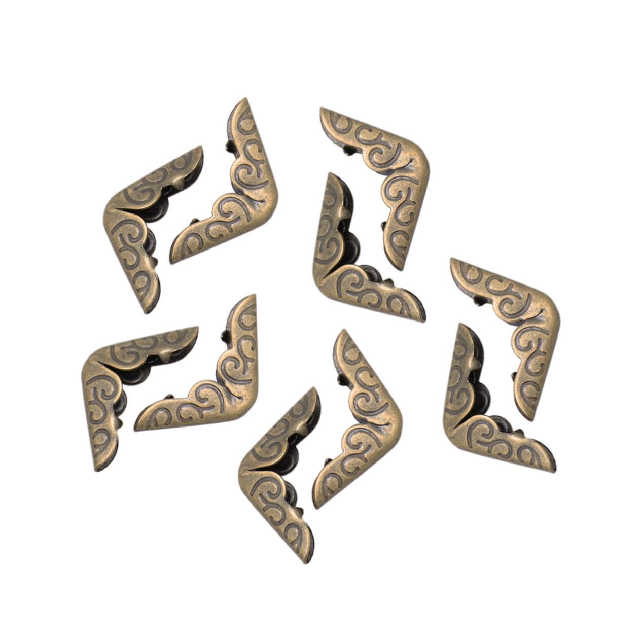 VILLCASE Metal Book Corners 50pcs Antique Brass Protectors Scrapbooking Decor Notebook Edge Covers File Protectors