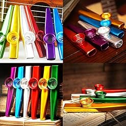 Kazoo, Kazoo Enfant,6 Lot Kazoo Metal et Membranes,Diaphragme Kazoo de Musique Instrument pour guitare, Ukulélé, Violon… - Les Beatles, Paul McCartney, John Lennon, RIngo Starr, George Harrison Kazoo, Kazoo Enfant,6 Lot Kazoo Metal et Membranes,Diaphragme Kazoo de Musique Instrument pour guitare, Ukulélé, Violon… – Image 4