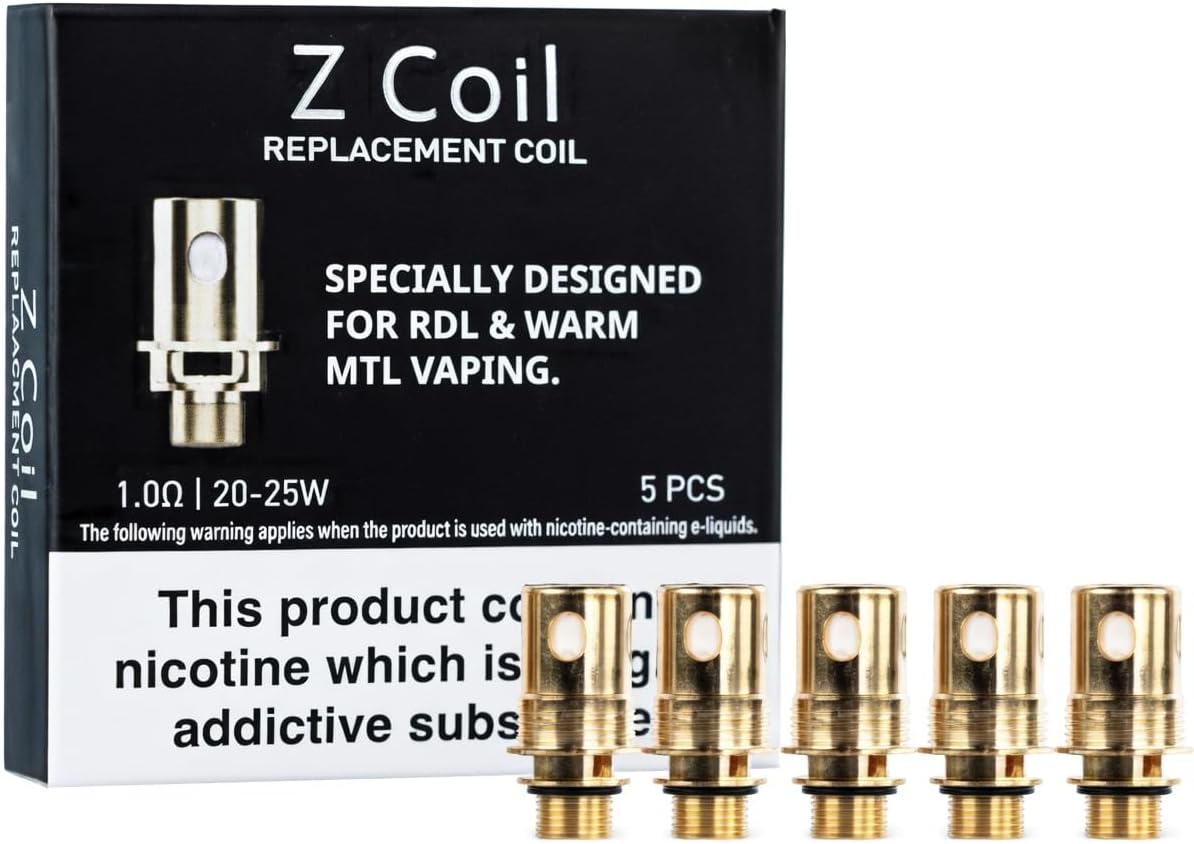 Zenith 1.0ohm RDL/MTL 20-25W Replacement Coils for Zenith Pro/D22/Zlide Tanks (Pack of 5) - No Nicotine or Tobacco