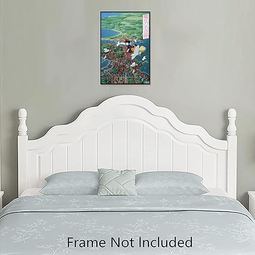 Miniatura 8 de Christ-EZ Cartoons Hayao Miyazaki' Kiki's Delivery Service Anime Poster Movie Cool Wall Decor Art Print Poster para la estética de la habitación -