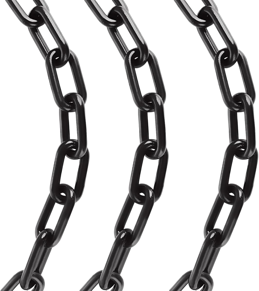 AKOLAFE 5/16 Black Chain Link 13.1ft Heavy Duty Chain Grade 30 Metal Tow Chains Bulk Decorative Carbon Steel 5/16 Chains Log 1540lbs for Towing, Logging, Tie Down, Binder, Transport