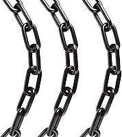 AKOLAFE 5/16" Black Chain Link 9.8ft Grade 30 Heavy Duty Tow Chain 1540lbs Carbon Steel Logging Tie Down