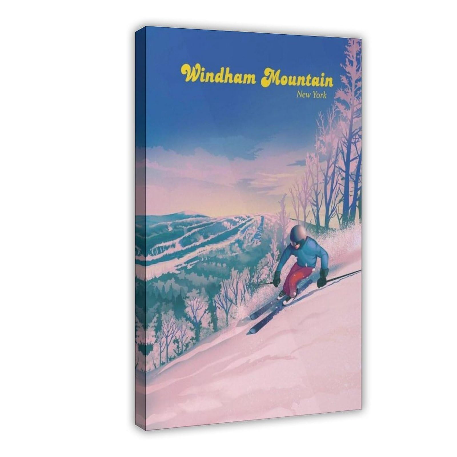 HOHHMY Windham Mountain Ski Resort Canvas Poster for Dorm Room Decor Gift