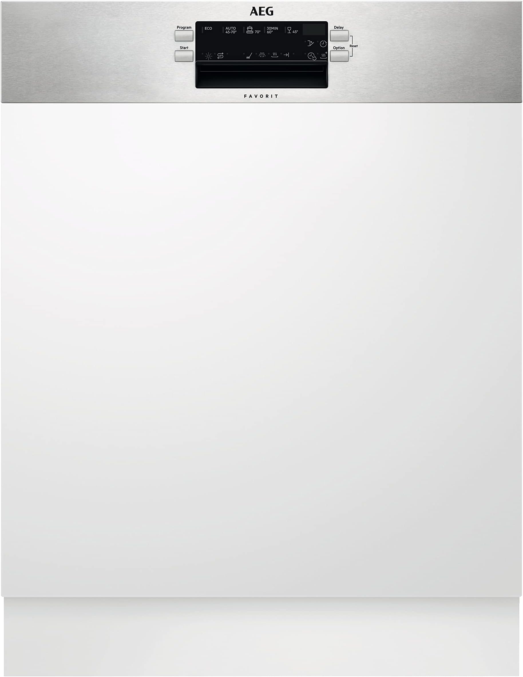 AEGDishwasher Build-In - Semi Integrated, 13PS, 5 programs + 4 temperatures, EDW1850, 50/60Hz - FEE53670ZM - Made in Poland - 1 Year Warranty.