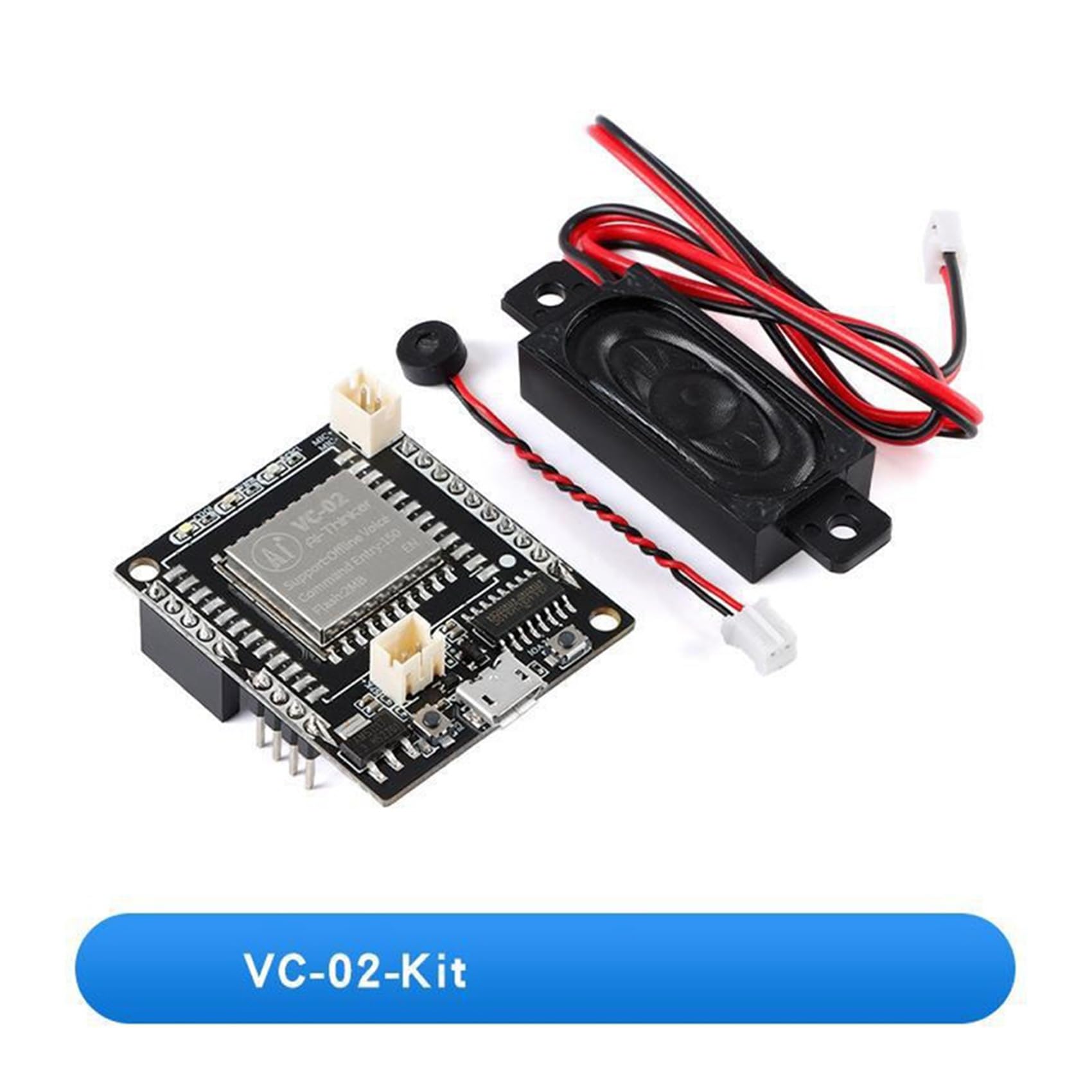 4 Pièces -02-Kit AI Carte de Développement de Voix Hors Ligne Intelligente VC02 Module de Contrôle de la Parole de Reconnaissance Hors Ligne