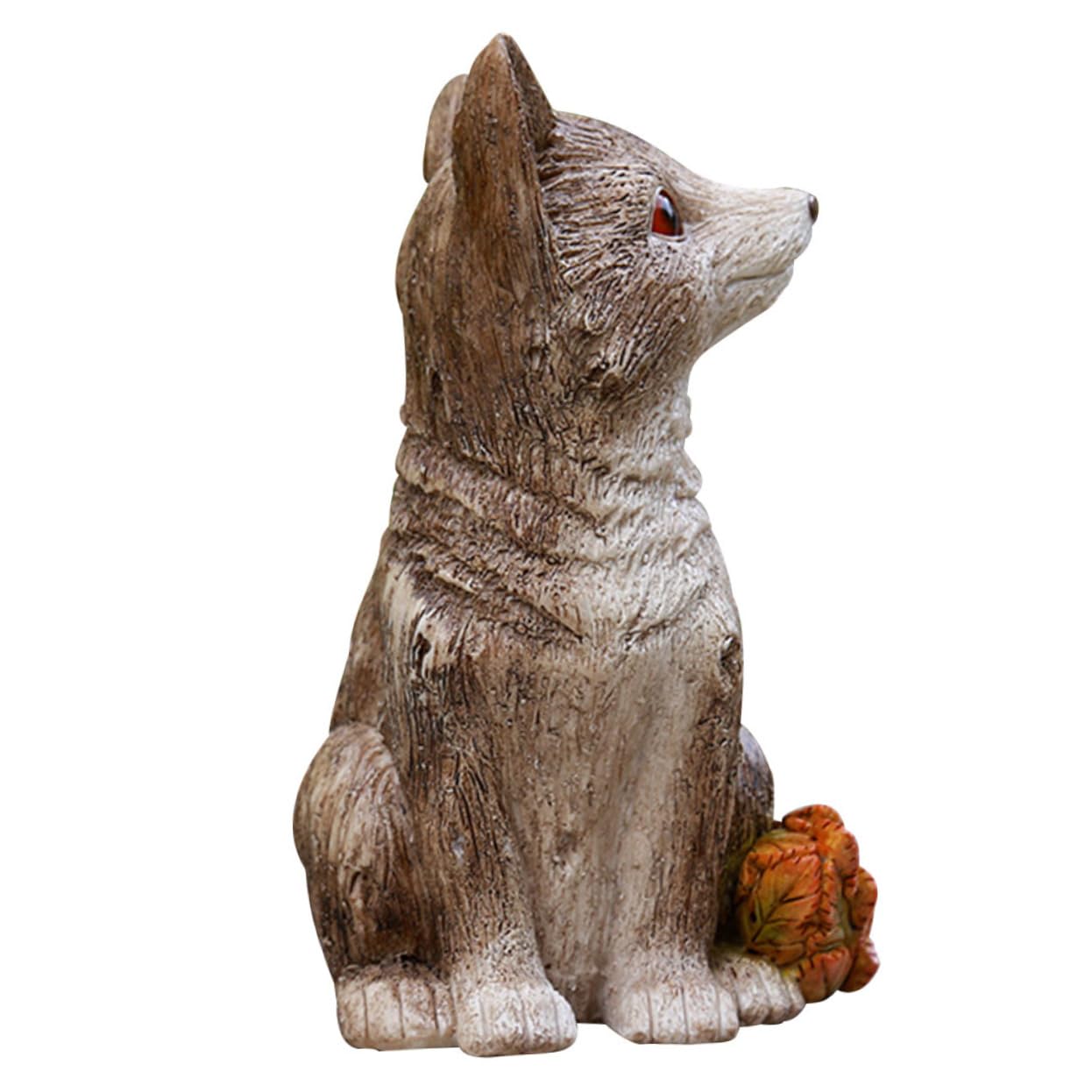 ibasenice Wunderschöne Fuchs Gartenfigur Aus Hochwertigem Resin Dekorative Tierstatue Für Garten Und Innenräume Liebevolle Deko Für Pflanzen Geschenkideen Kunstvoll Gestaltet Wetterfest