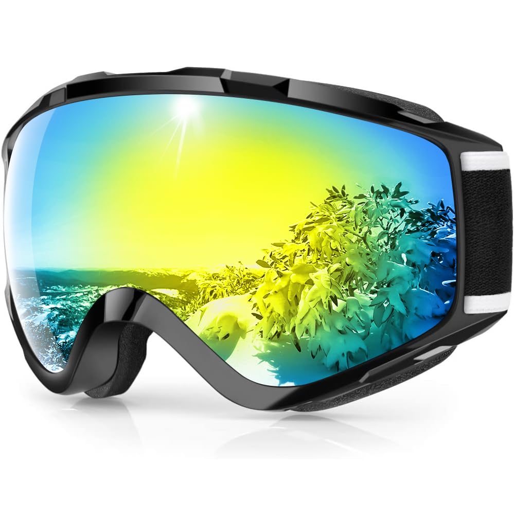 findway Ski Goggles OTG - Over Glasses Snow/Snowboard Goggles for Men, Women &amp; Youth - 100% UV Protection