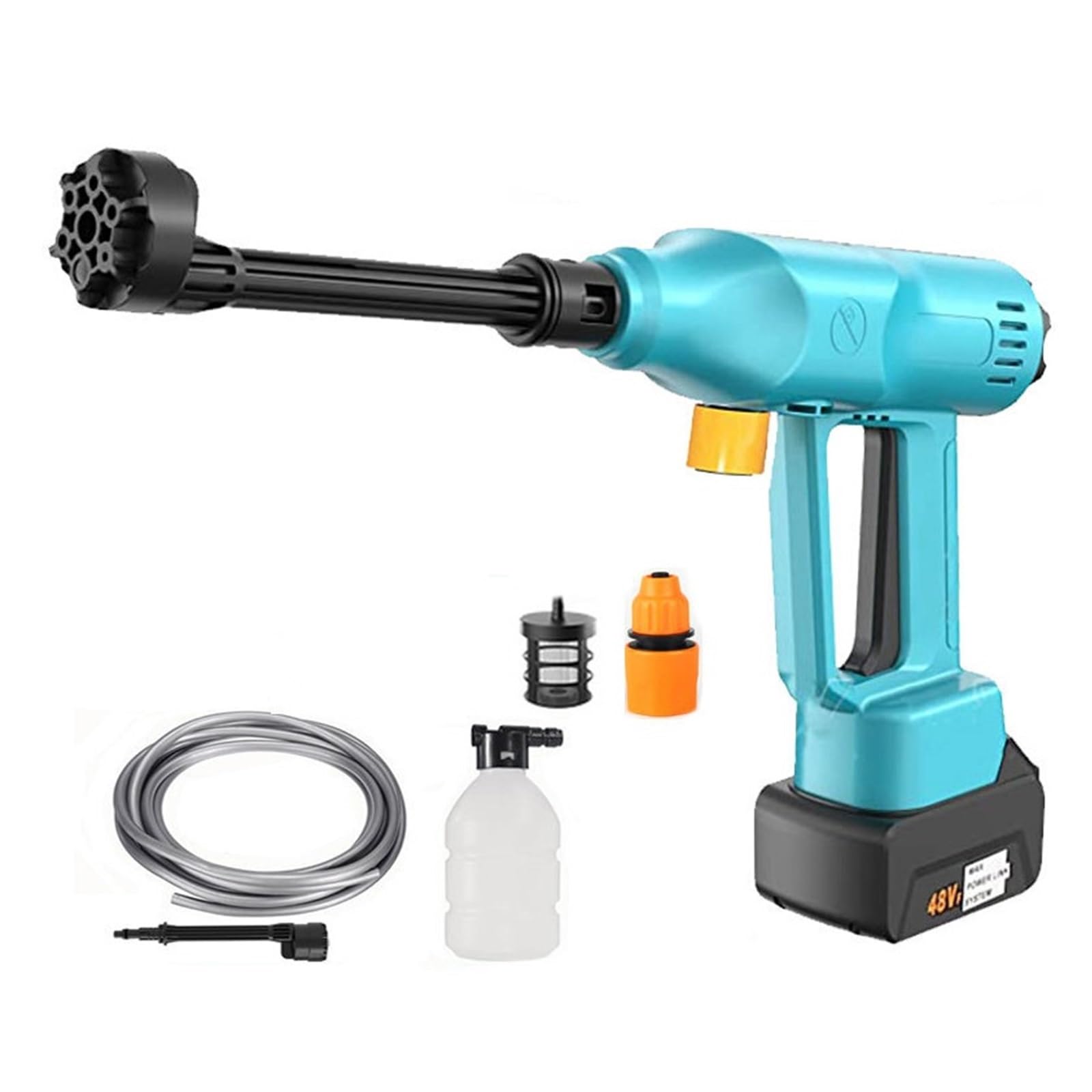 Lavadora De Coche Alta Presión 30000mAh con Boquillas Pulverización Multifunción 6 En 1, Pistola Agua Portátil For Lavado For Jardín Doméstico Potente Chorro A PresióN