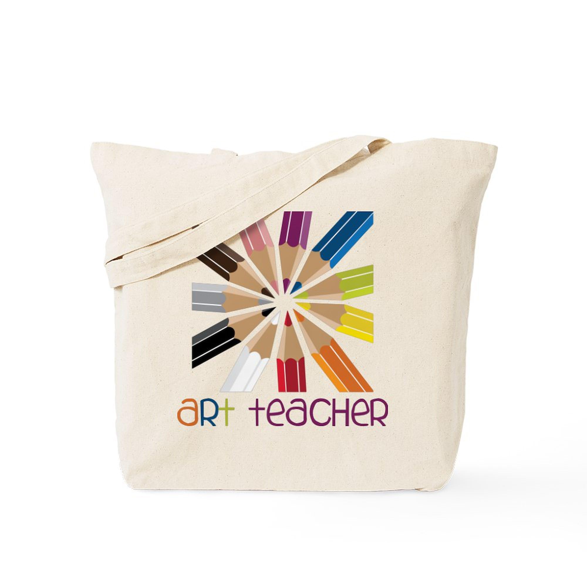 CafePress Art Teacher Tote Bag Natural Canvas Tote Bag, Reusable Shopping Bag