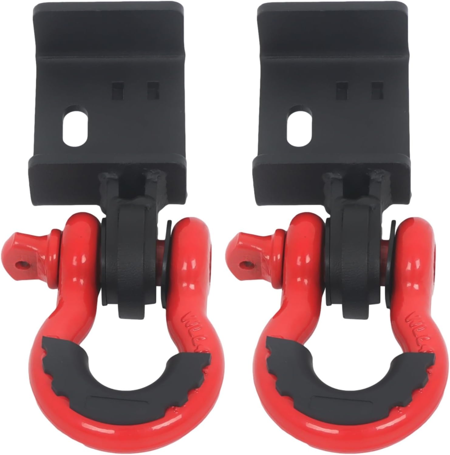 labwork 2 PCS Front Demon Tow Hook Brackets with 3/4" D-Ring Shackles Red Replacement for Ta-co-ma 2009-2023