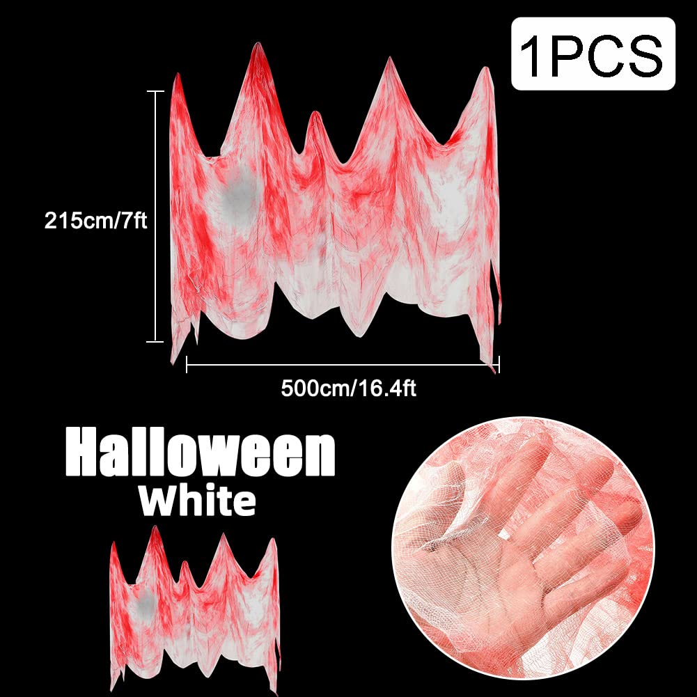 4 Pack Halloween Creepy Cloth - White Gauze Fabric For Haunted Decorations