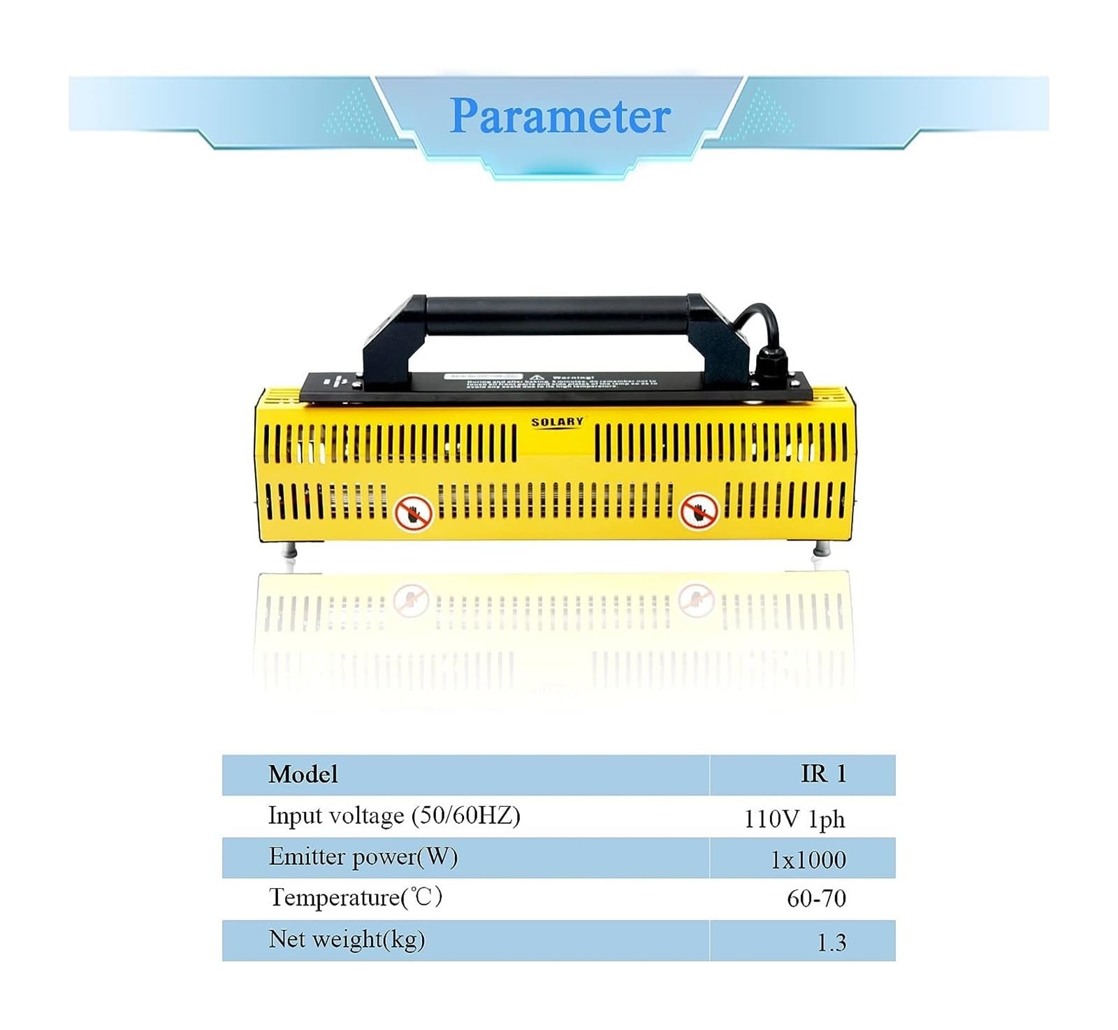 lampada infrarossi Lampada For Polimerizzazione A Vernice A Infrarossi, Lampada For Essiccazione Vernice A Infrarossi A Onde Corte Portatile Da 1000 W For La Riparazione A Carrozzeria 'auto per l'essi
