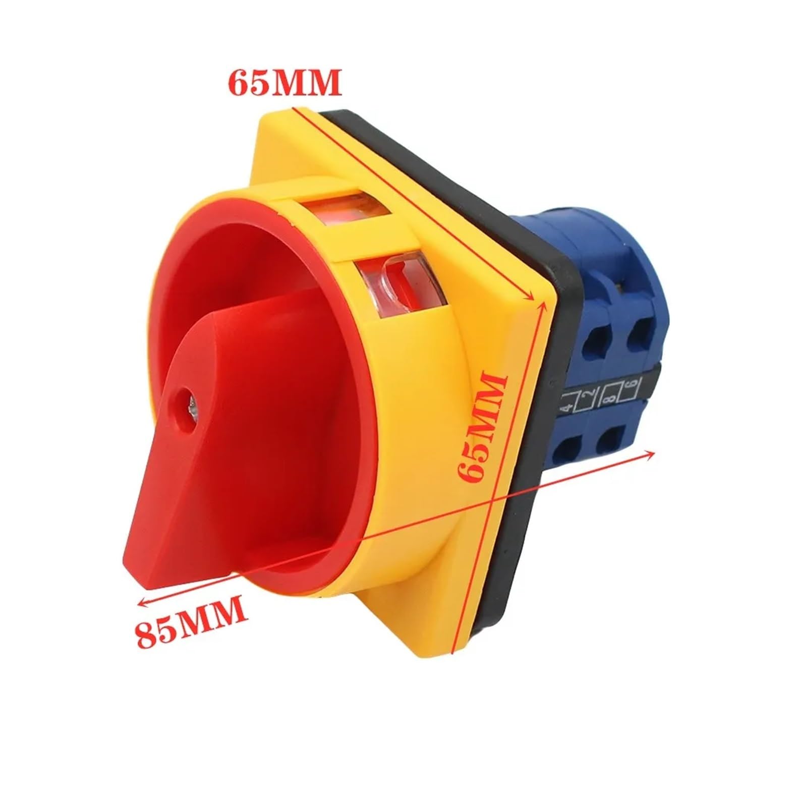 Interrupteurs sectionneurs 4 pôles 20 A et 25 A, Interrupteur Rotatif à cames cadenassable LW26GS CA10 64 x 64 mm(20A 64x64mm Panel)