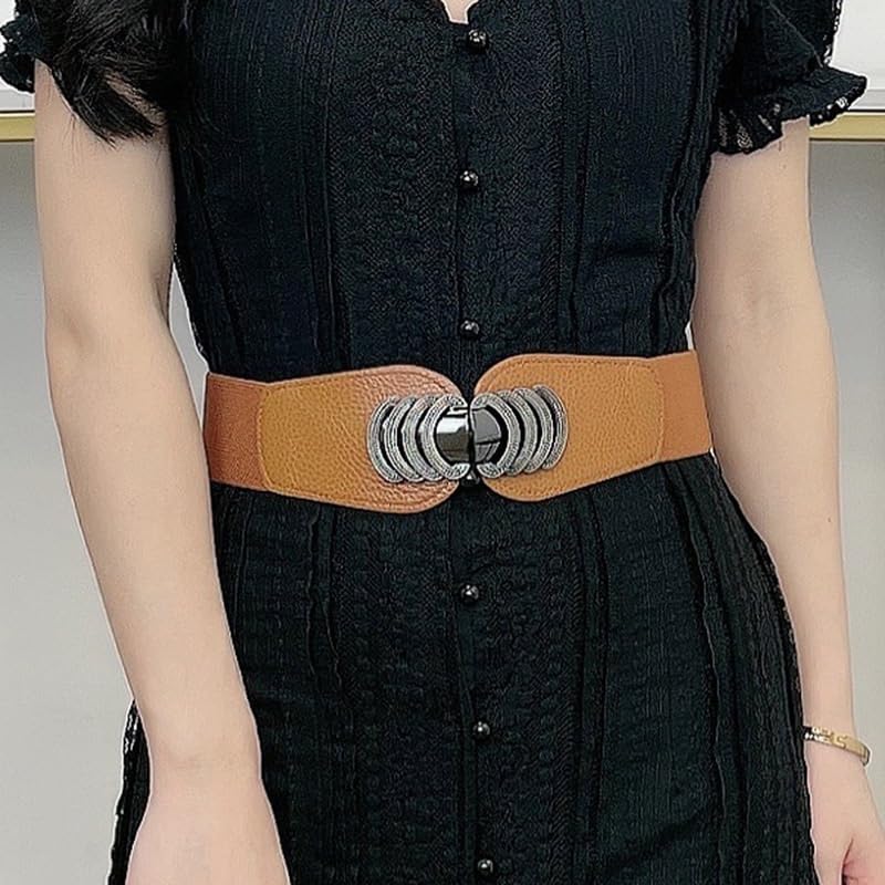 Elastic Waistband for Women Top Layer of Cowhide Genuine Leather Decoration Women's Belt Skirt2