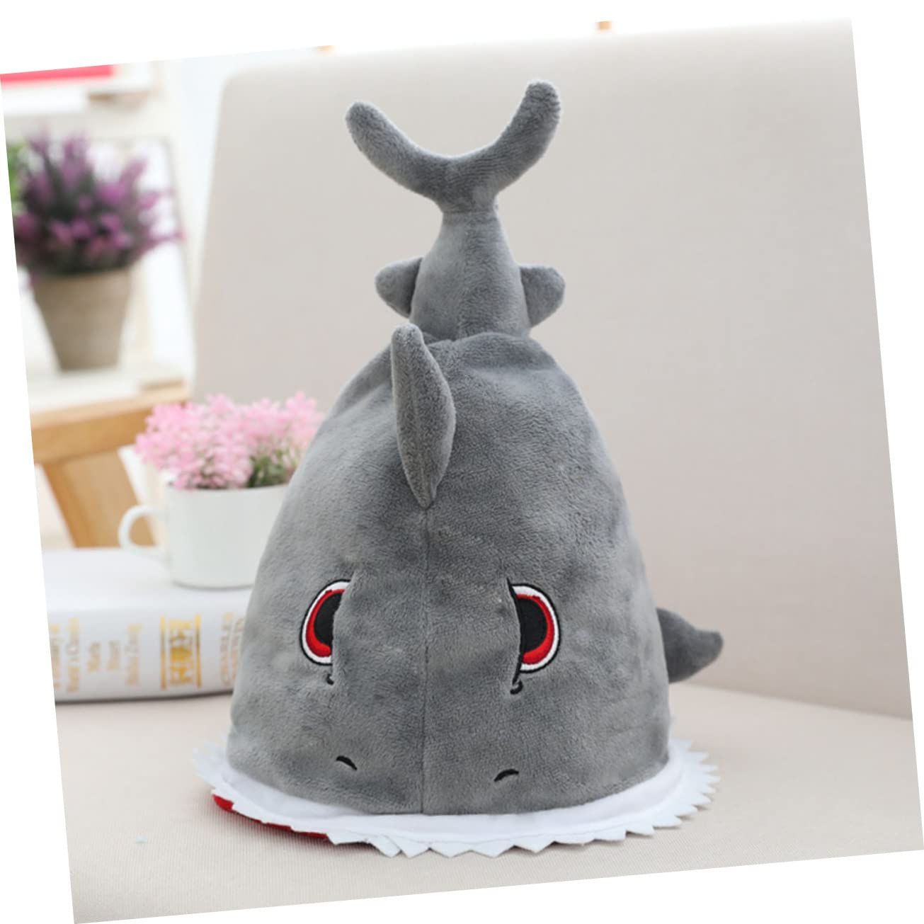 Copricapo Di Squalo Costume Da Squalo Cappello Da Cappello Da Festa Sull'oceano A Tema Cappelli Da Festa Per Animali Foto Cartone Animato Peluche e Cotone Pp Grey