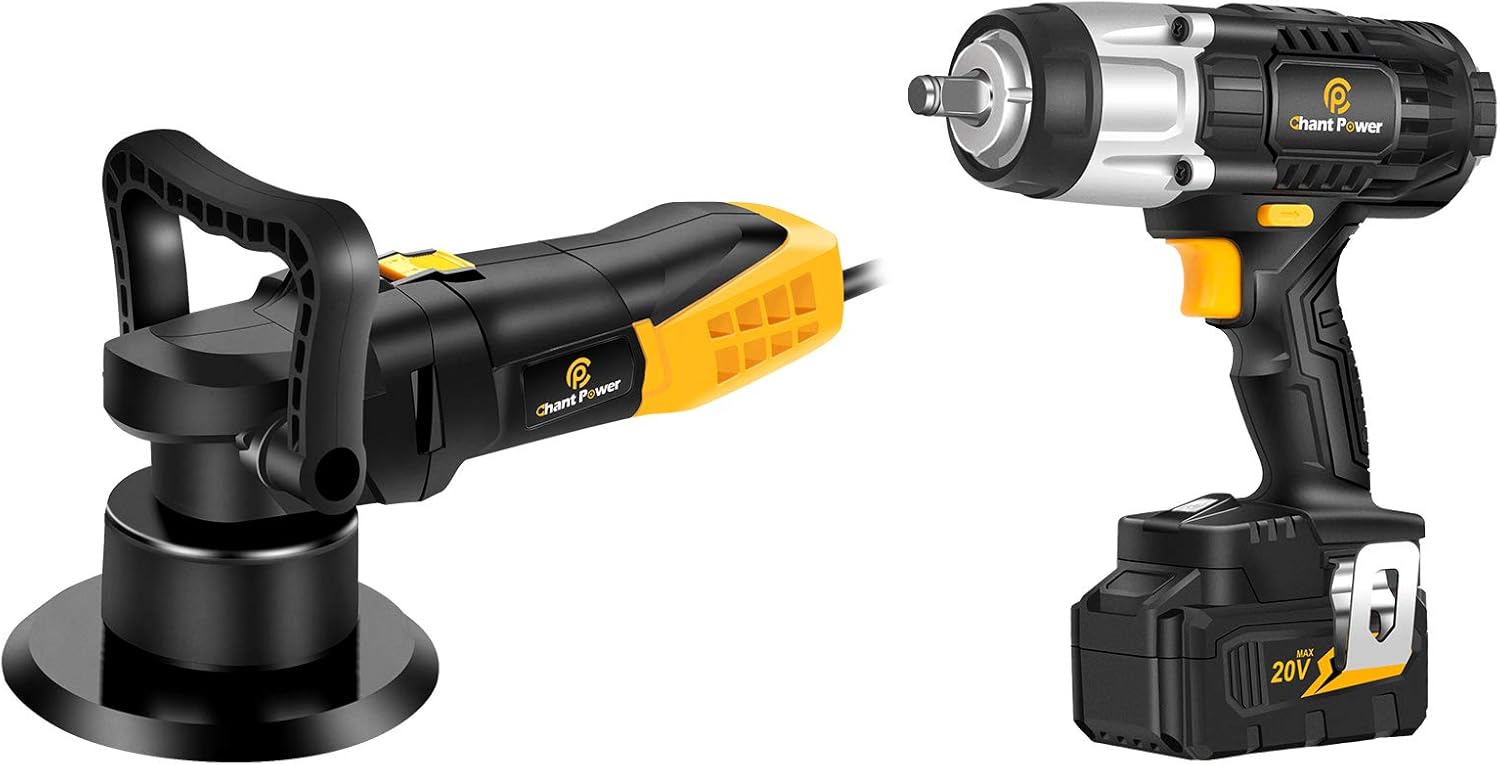 C P CHANTPOWER Car Polisher & 20V Cordless Impact Wrench