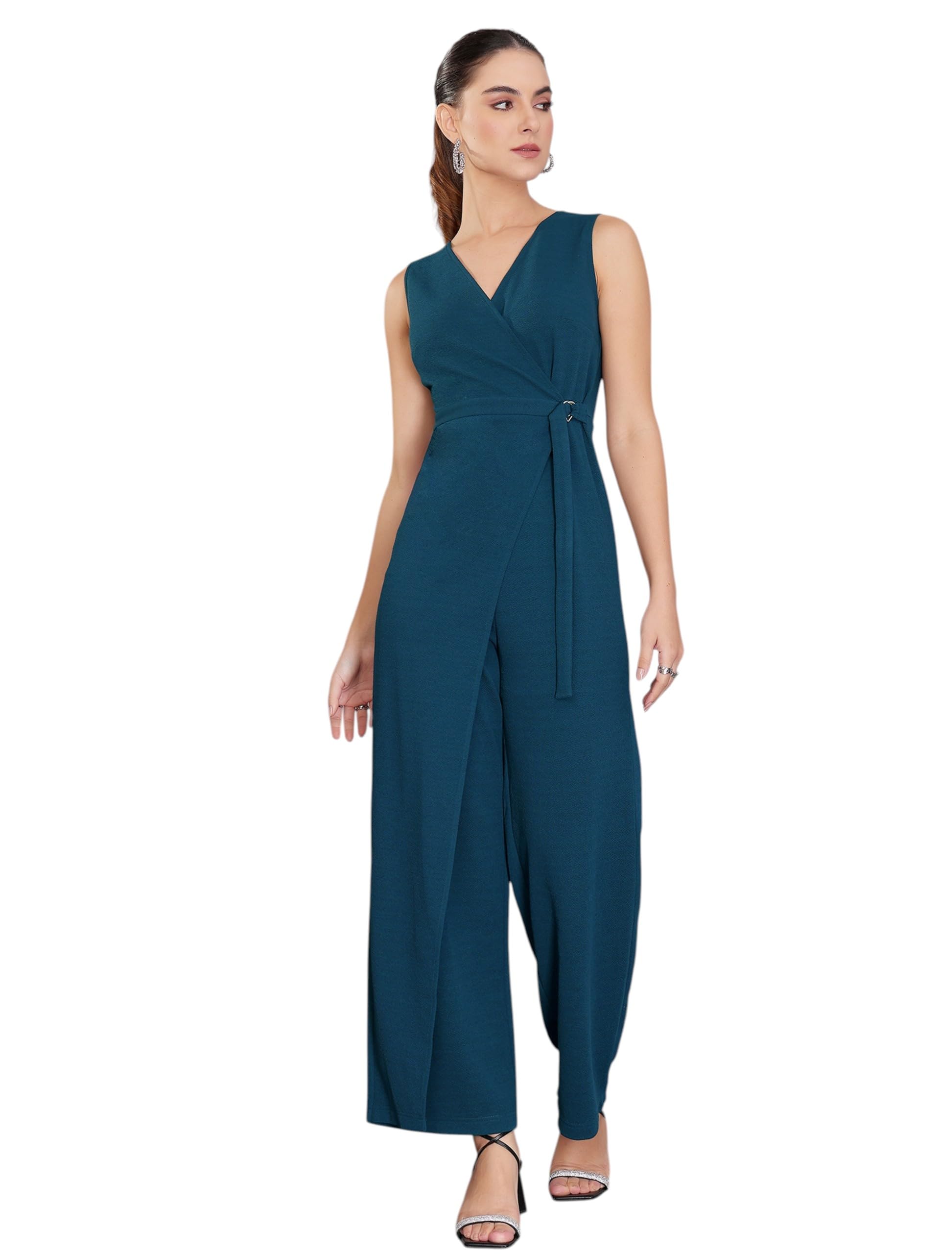 miss chase Women's V-Neck Sleeveless Wrap Regular-Length Polyester Jumpsuit-picture-34