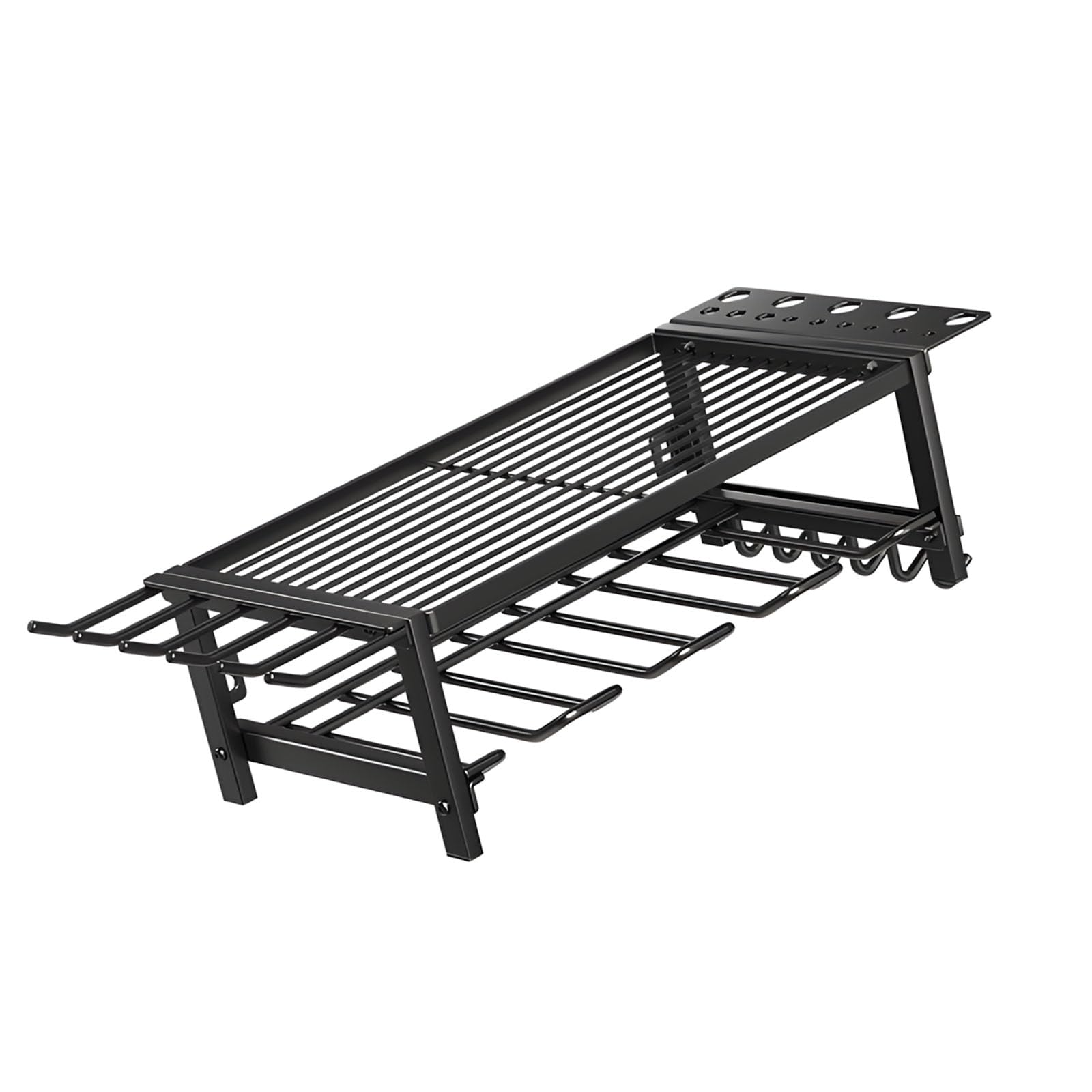 Geavonyg Garage Wall Mount Tool Storage Sturdy Steel Rack for Electric Drills and Workshop Equipment Multi Purpose Tool Rack