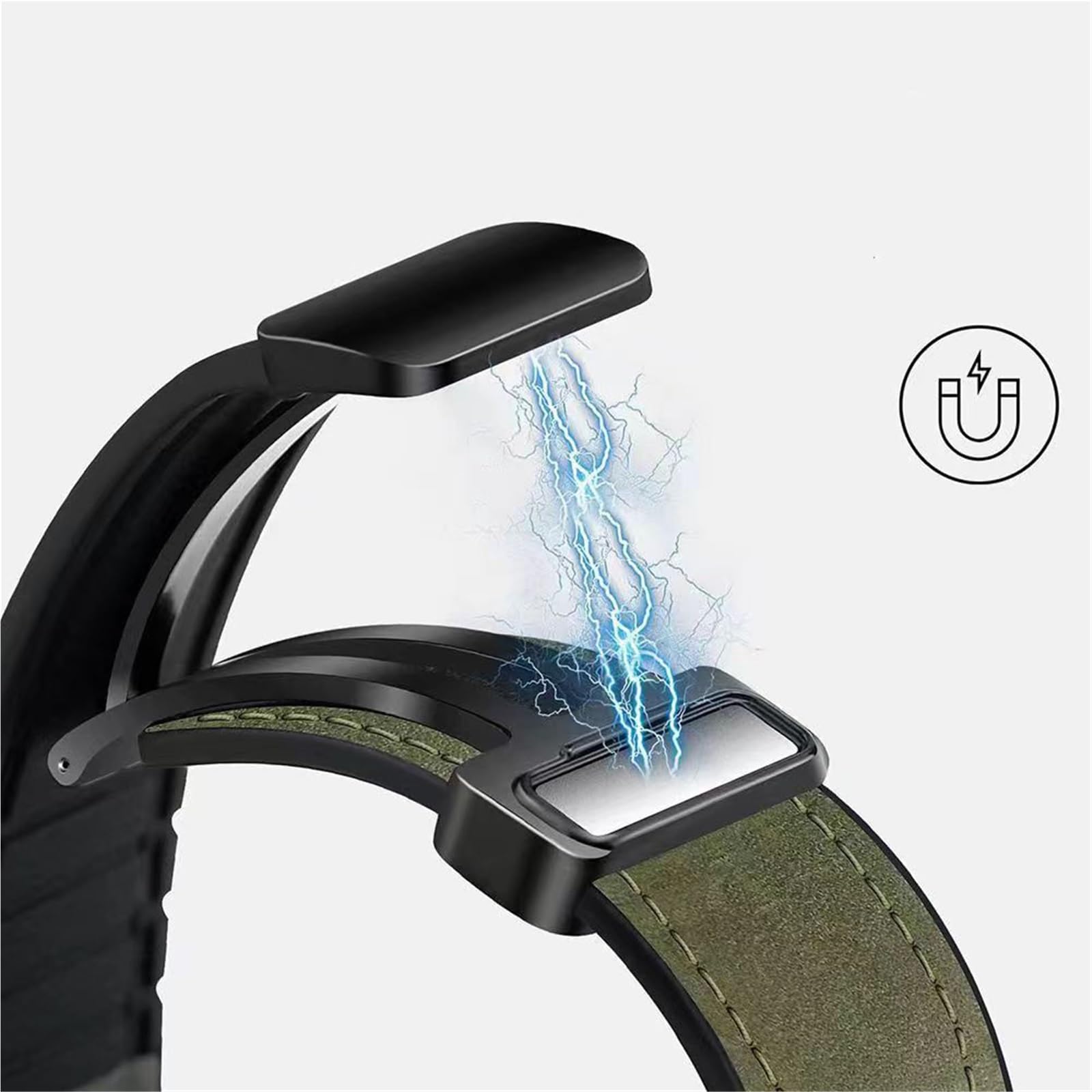 JDIME Bracciale in pelle di silicone per Samsung Galaxy Watch Ultra 47mm Cinturino sportivo con cinturino magnetico per orologio ULTRA7 47mm NO Gaps Cinturini
