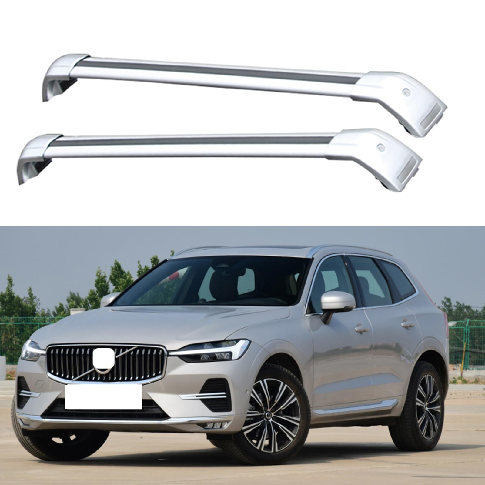 Amazon | ルーフキャリア 2 個ルーフバーボルボ XC60 2008-2022 アルミ 