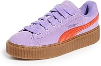 PUMA Women's Fenty x Creeper Phatty Lace-Up Platform Sneakers - Black Leather, 1.5in Heel, Cushioned Comfort